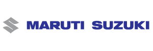 Maruti Suzuki with red and blue emblem